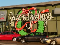 Giant Storefront Holiday Painting!