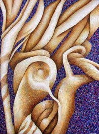 Treetrunk 11 acrylic painting