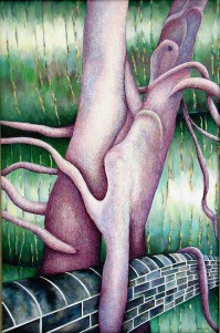 Stone Straddler acrylic painting