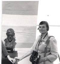 LaVerne Harrell Clark & her camera LaVerne Harrell Clark & her camera