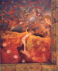 Women with yellow veil