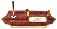 Custom Made Thuyawood Burl Desk Set