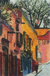 Batik Painting Streets of San Miguel