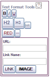 Example of the new Text Format Tool