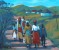 Walking through the village
