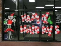 Happy Holiday Window Painting Happy Holiday Window Painting
