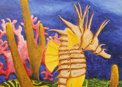 seahorse painting