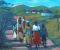 Walking through the village