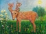Deer, acrykic on canvas by Rafael