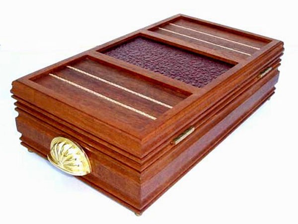 Gold Banded Andiroba Jewelry Box