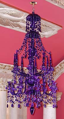 Blown Glass Cobalt Chandelier